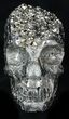 Polished Pyrite Skull With Pyritohedral Crystals #33506-5